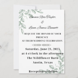 ミュートされたつる植物 招待状