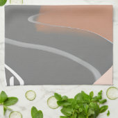 ミュートされたアーストーン太陽ミニマリストアート キッチンタオル (折り畳み)