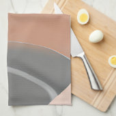 ミュートされたアーストーン太陽ミニマリストアート キッチンタオル (四つ折り)