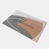 ミュートされたアーストーン太陽ミニマリストアート ドアマット (アングル)