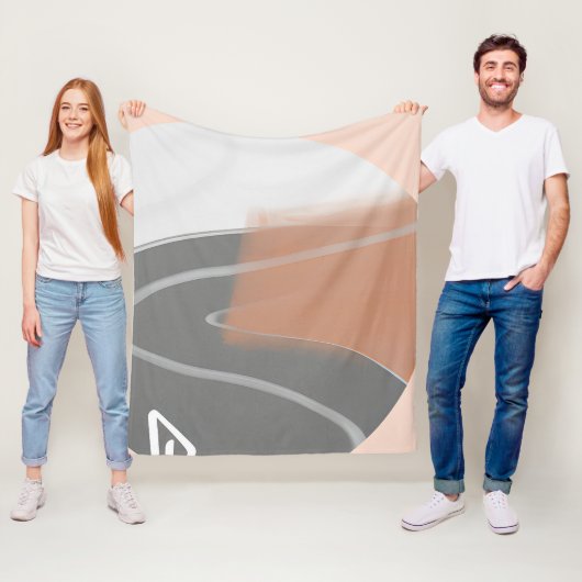 ミュートされたアーストーン太陽ミニマリストアート フリースブランケット (インサイチュ)