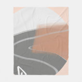 ミュートされたアーストーン太陽ミニマリストアート フリースブランケット (正面)