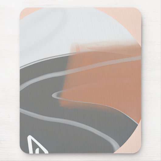 ミュートされたアーストーン太陽ミニマリストアート マウスパッド (正面)