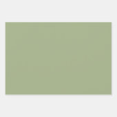 ミュートされたエレガンス無地の – トランクルセージ ラッピングペーパーシート (正面)