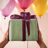 ミュートされたエレガンス無地の – トランクルセージ ラッピングペーパー