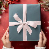 ミュートされたエレガンス無地の-石板ブルー ラッピングペーパーシート