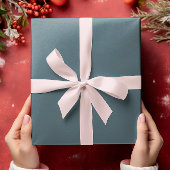 ミュートされたエレガンス無地の-石板ブルー ラッピングペーパー