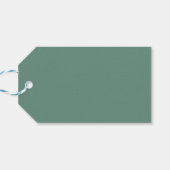 ミュートされたエレガンス – 海ティール（緑がかった色）ギフトラベル ギフトタグ (裏面横)