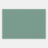 ミュートされたエレガンス – 無地の海ティール（緑がかった色） ラッピングペーパーシート (正面)