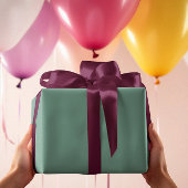 ミュートされたエレガンス – 無地の海ティール（緑がかった色） ラッピングペーパーシート