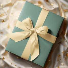 ミュートされたエレガンス – 無地の海ティール（緑がかった色） ラッピングペーパー