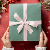 ミュートされたエレガンス – 無地の海ティール(緑がかった色) ラッピングペーパー