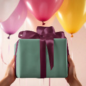 ミュートされたエレガンス – 無地の海ティール(緑がかった色) ラッピングペーパー