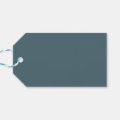 ミュートされたエレガンス – 石板ブルーギフトラベル ギフトタグ (裏面横)