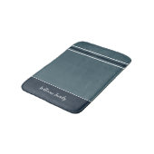 ミュートされたエレガンス – 石板ブルーストライプシーズバスマット バスマット (アングル)