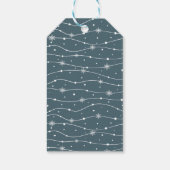 ミュートされたエレガンス – 石板ブルースノーフレークギフトラベル ギフトタグ (裏面)