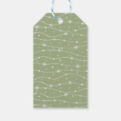 ミュートされたエレガンス – 静かなセージ雪の結晶ギフトラベル ギフトタグ (裏面)