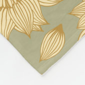 ミュートされたオリーブのサンライトスティルネスII フリースブランケット (角)