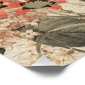 ミュートされたカラーの花のコラージュ ポスター (コーナー)