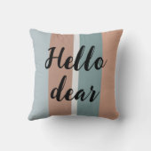 ミュートされたカラーストライプ装飾用クッション クッション (裏面)