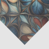 ミュートされたカラーフローラルパターンの切り離し 薄葉紙 (詳細)