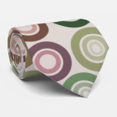 ミュートされたカラーレトロの円パターン ネクタイ (ロール)