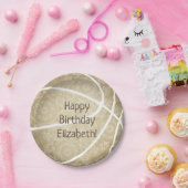 ミュートされたガーリー金ゴールドカスタム文字パーティー ペーパープレート (パーティー)