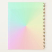 ミュートされたグラデグラデーションントレインボーパステル プランナー手帳 (裏面)
