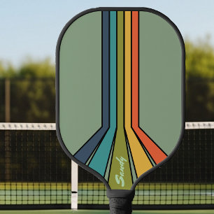 ミュートされたグリーンレトロカラーロケットの発射 ピックルボールラケット