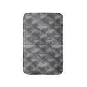 ミュートされたグレーのフローラ自然パターン バスマット (正面縦)