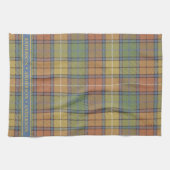 ミュートされたスタイリッシュ春カラーミックスのプレイド キッチンタオル (横)