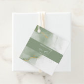 ミュートされたセージ抽象芸術 フェイバータグ (インサイチュ)