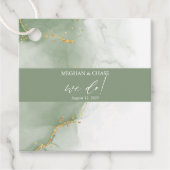 ミュートされたセージ抽象芸術 フェイバータグ (正面)