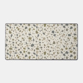 ミュートされたテラゾパターン デスクマット (正面)