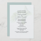 ミュートされたトロピカルソフトトーン2会場結婚のウェブサイト 招待状 (正面/裏面)