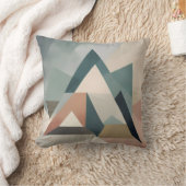 ミュートされたトーンのミニマル三角形装飾用クッション クッション (ブランケット)