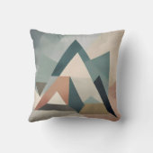 ミュートされたトーンのミニマル三角形装飾用クッション クッション (裏面)