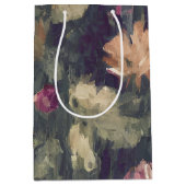 ミュートされたトーンのヴィンテージフローラ ミディアムペーパーバッグ (正面)