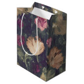 ミュートされたトーンのヴィンテージフローラ ミディアムペーパーバッグ (裏面アングル)