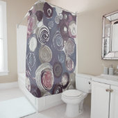 ミュートされたトーンの抽象芸術バラ シャワーカーテン (インサイチュ)