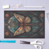 ミュートされたトーンの美しい蛾 薄葉紙 (クラフト)