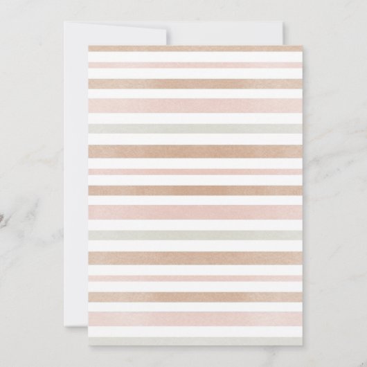 ミュートされたトーンテディベアバリー最初の誕生日 招待状 (裏面)