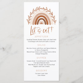 ミュートされたトーンテラコッタメニュー、ボホレインボメニュー メニュー