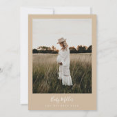 ミュートされたトーンモダンミニマルBoho Baby Shower 招待状 (裏面)