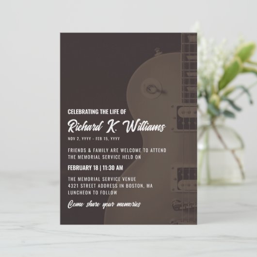 ミュートされたトーン祝ギターのライフ 招待状 (スタンド正面)