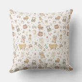 ミュートされたニュートラルBoho男の赤ちゃん子供部屋誕生状態 クッション (裏面)