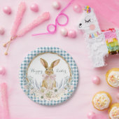 ミュートされたパステルウォーターカラーフローラリースイースター ペーパープレート (パーティー)