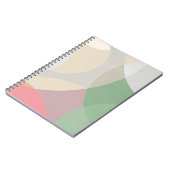 ミュートされたパステルオーバーラッピングサークルデザイン ノートブック (左側)