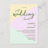 ミュートされたパステルジオメトリックポスト結婚ズブランチ エンクロージャーカード (正面)