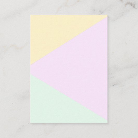 ミュートされたパステルジオメト結婚リックのカクテルパーティー エンクロージャーカード (裏面)